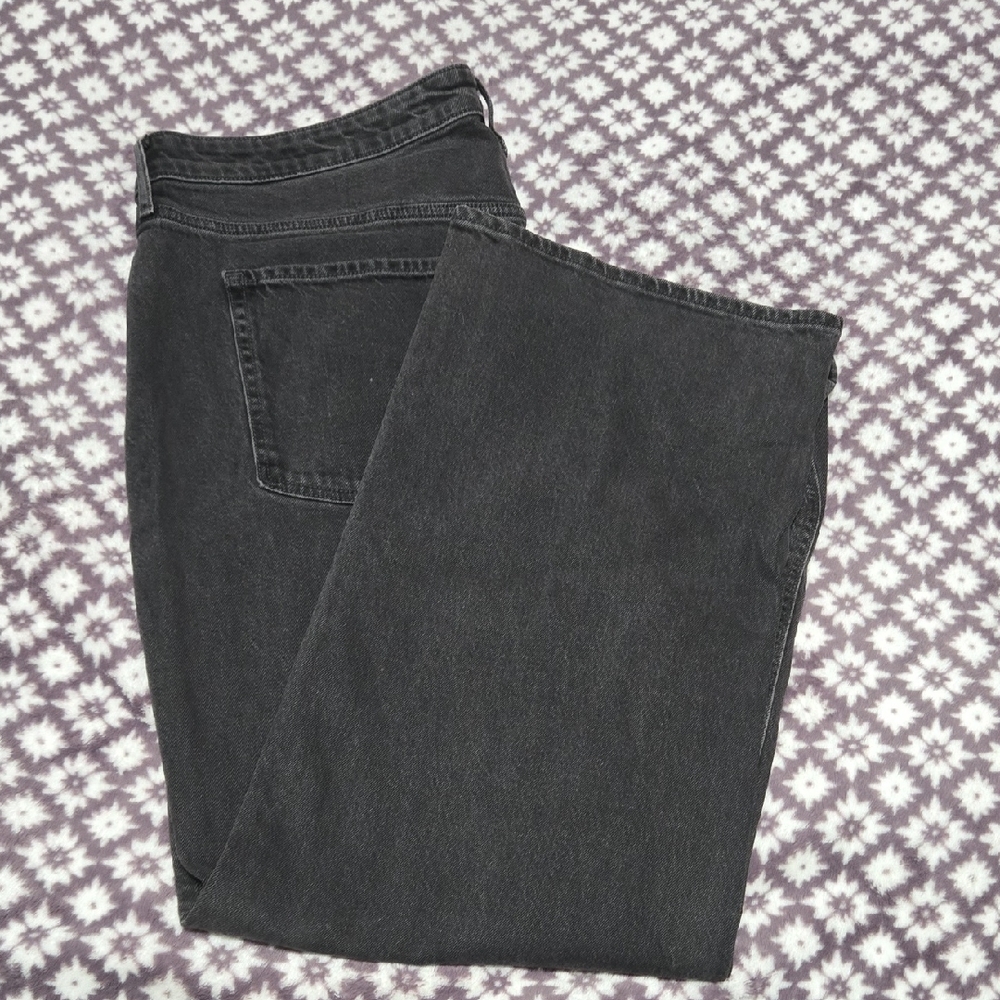 Old Navy 3xtra High Rise Sky Hi Wide Leg Black Jeans